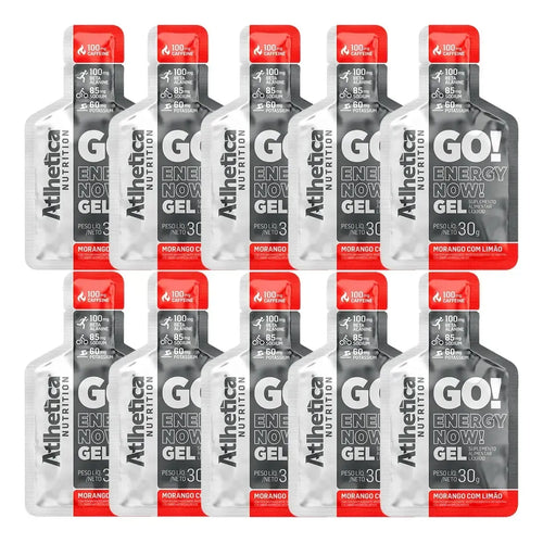 Carboidrato Gel Go! Recovery (10x30g)- Sabor Frutilla Limón