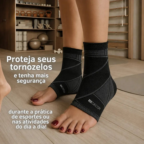 Par Tornozeleira Compressão Tensor Ortopédica